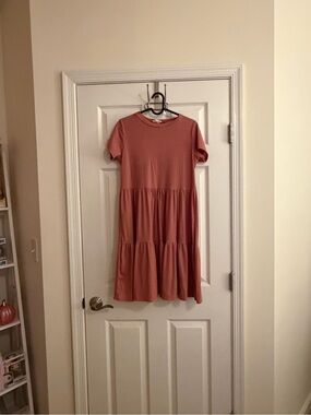 Marshalls Rose Mauve Tiered Mini Dress